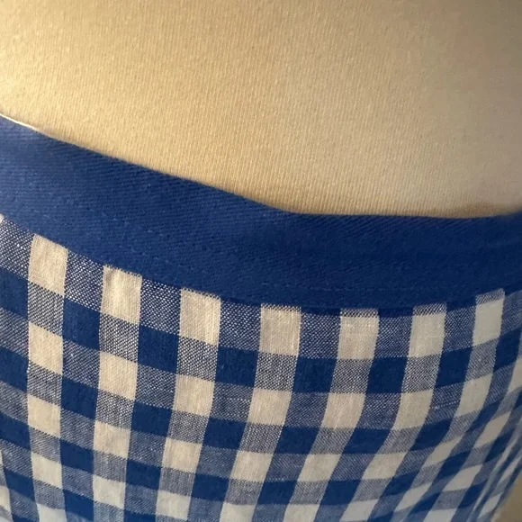 Ralph Lauren Blue Checkered Maxi Skirt - Picture 3 of 6